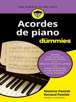 cover image of Acordes de piano para Dummies